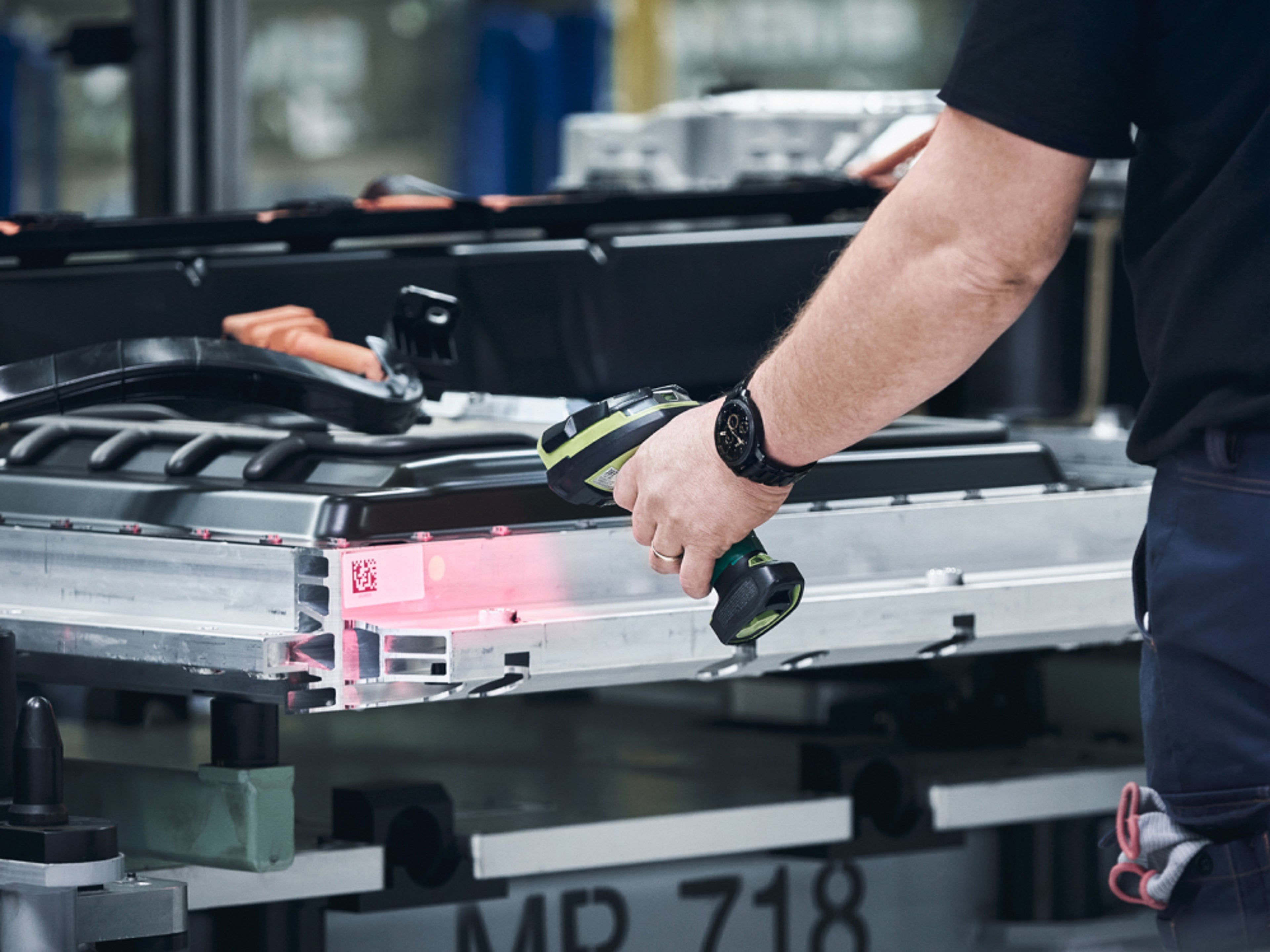 扫描二维码特写视图。