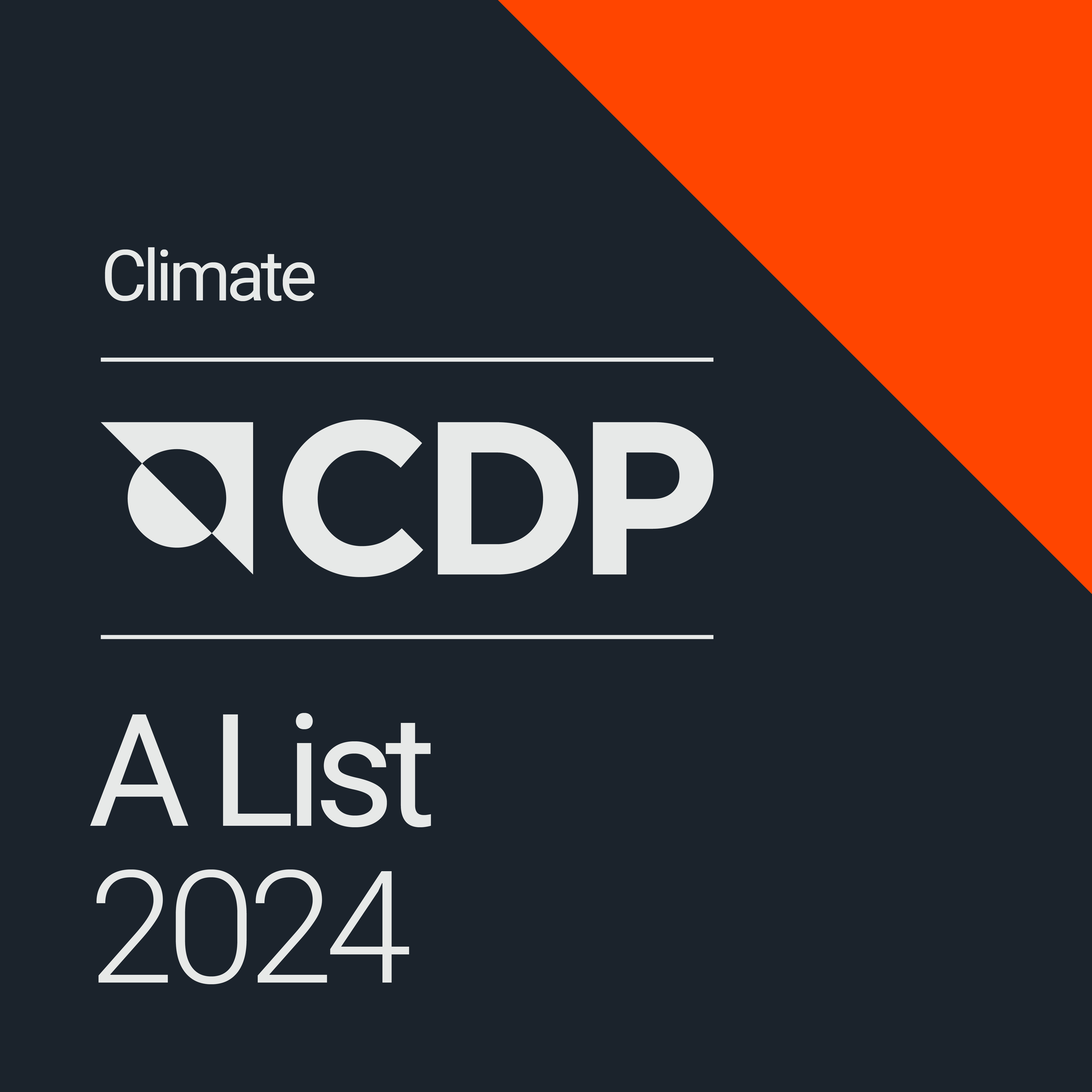 2021 CDP 披露洞察力行动方案 A 级榜单的标志