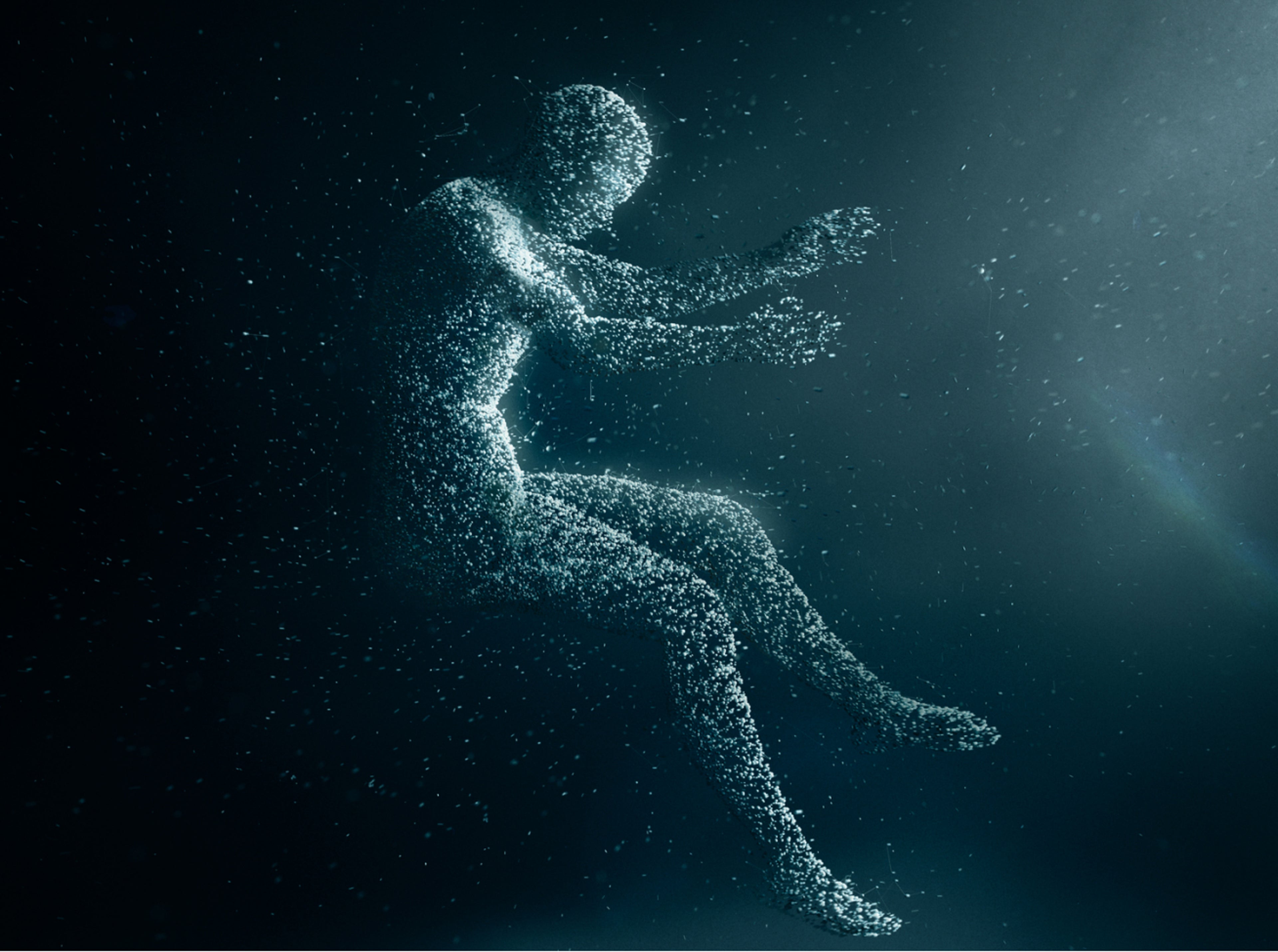 点状人形数字渲染效果。