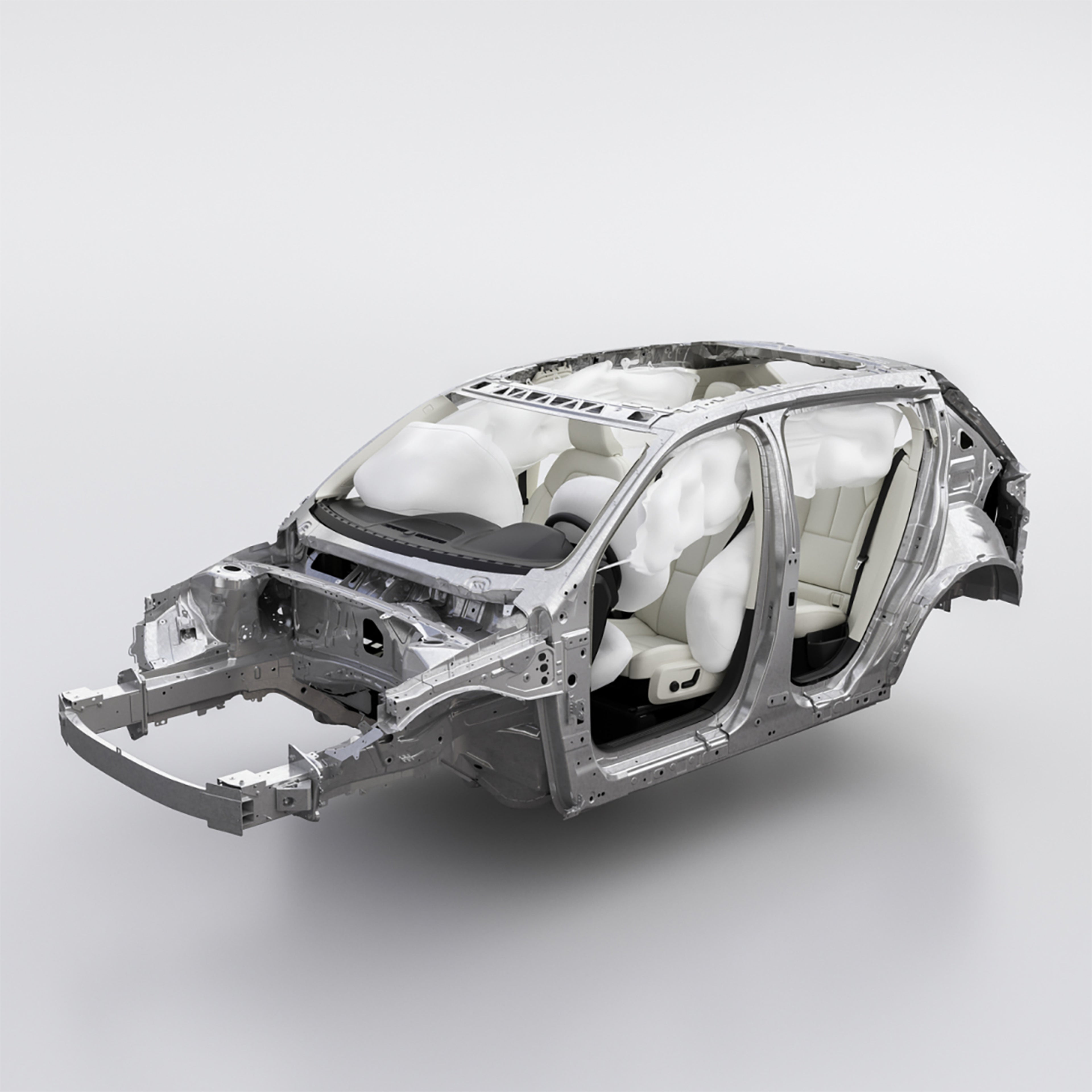 底盘图显示车辆安全气囊打开。