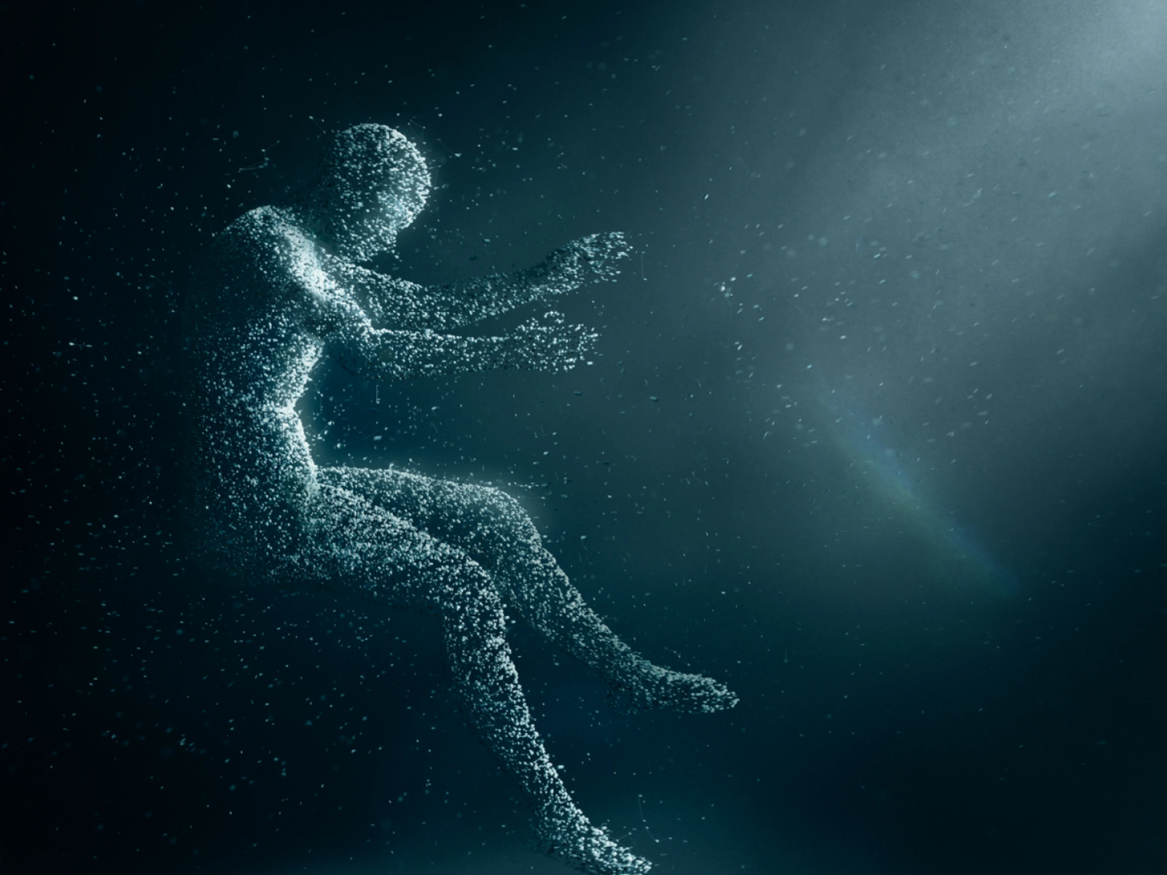 点状人形数字渲染效果。