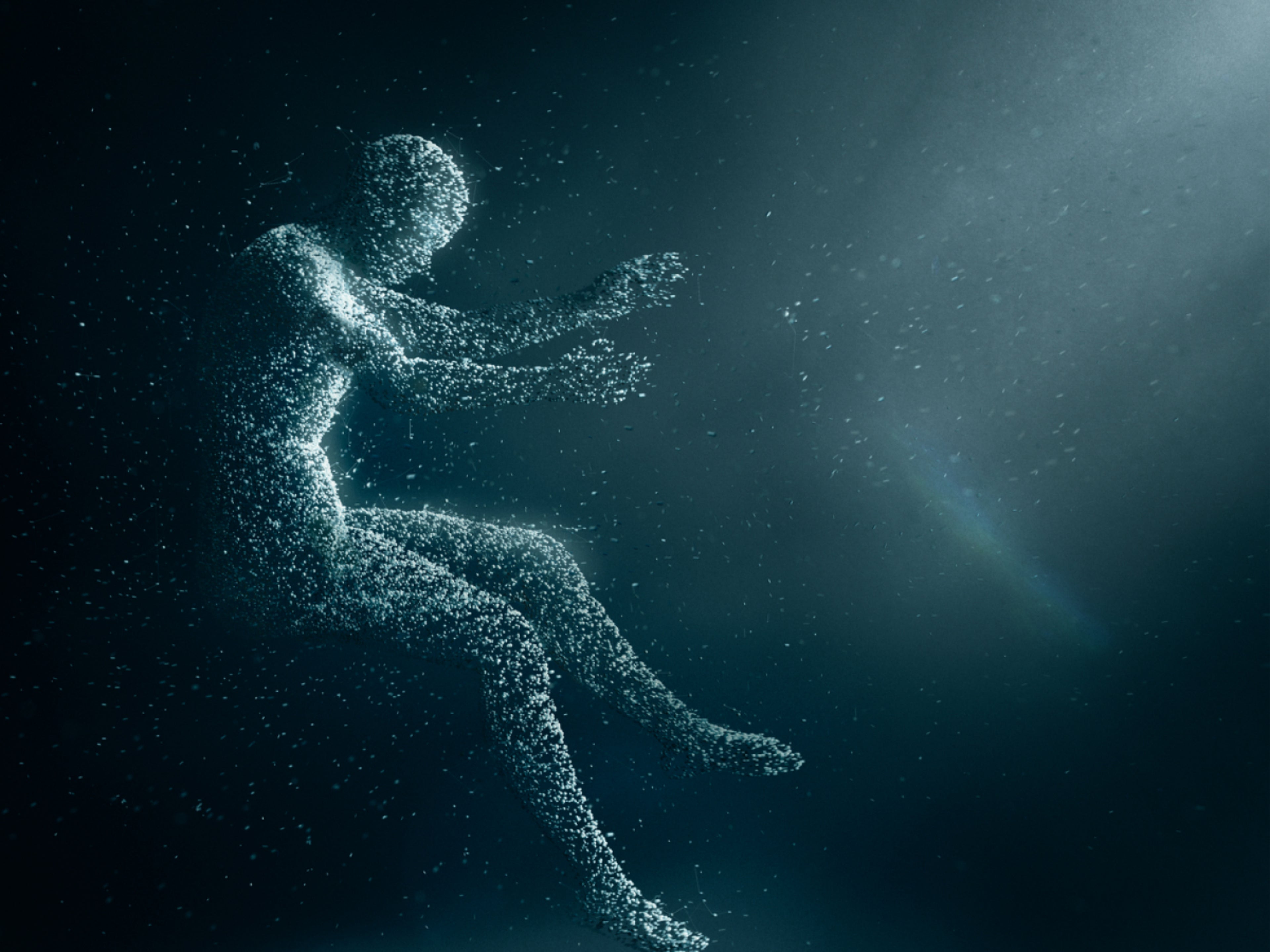 点状人形数字渲染效果。