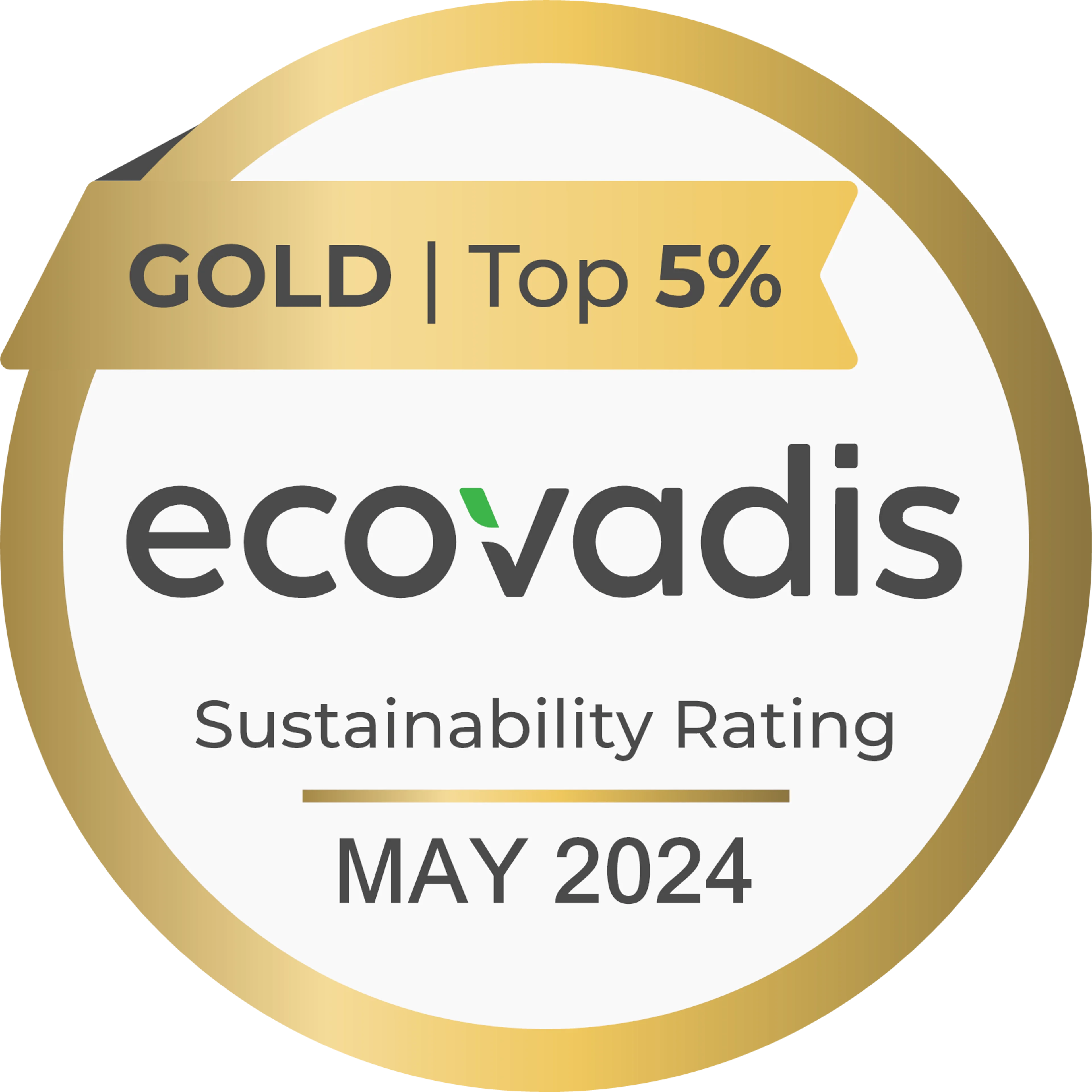 Ecovadis 前 1% 铂金认证标准