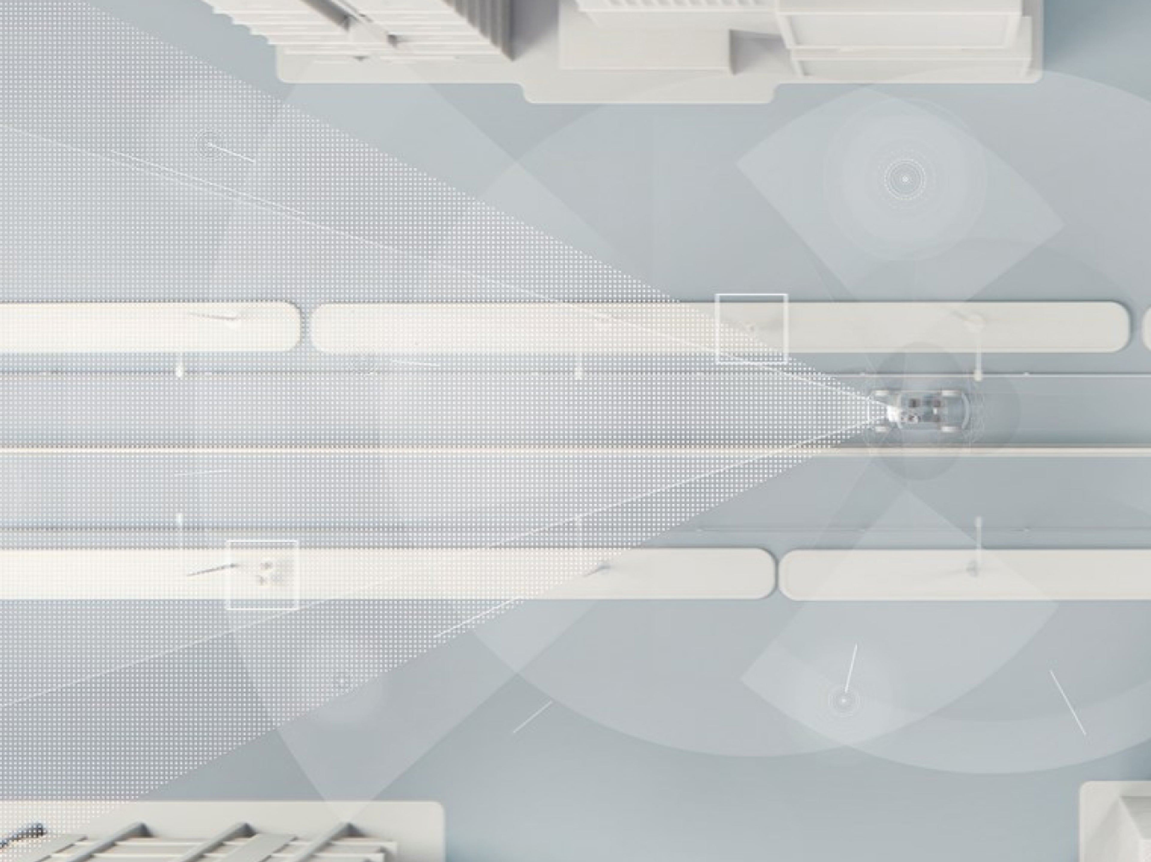蓝色地面物体数字渲染效果