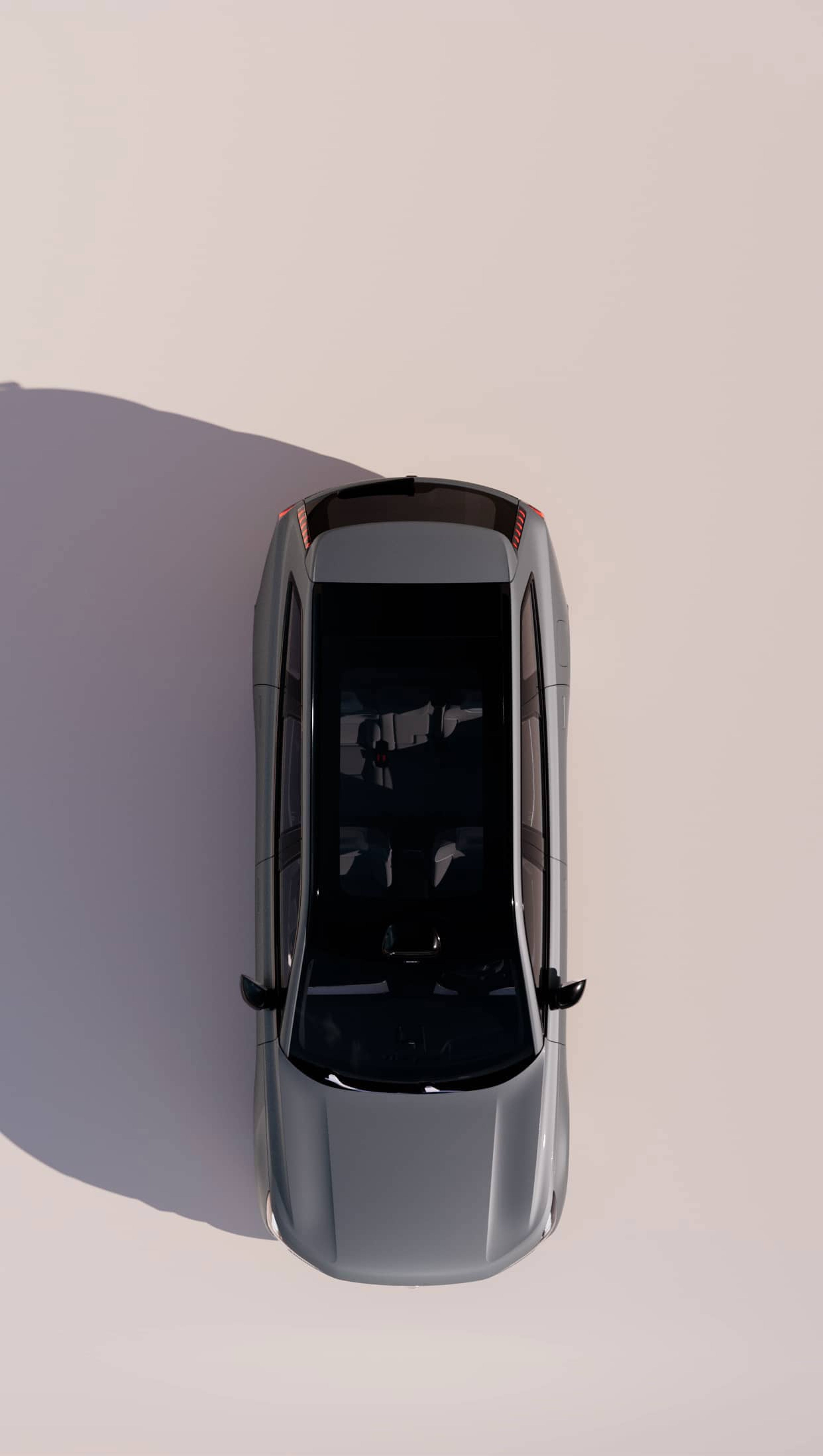 俯视VOLVO EX90 全景天窗