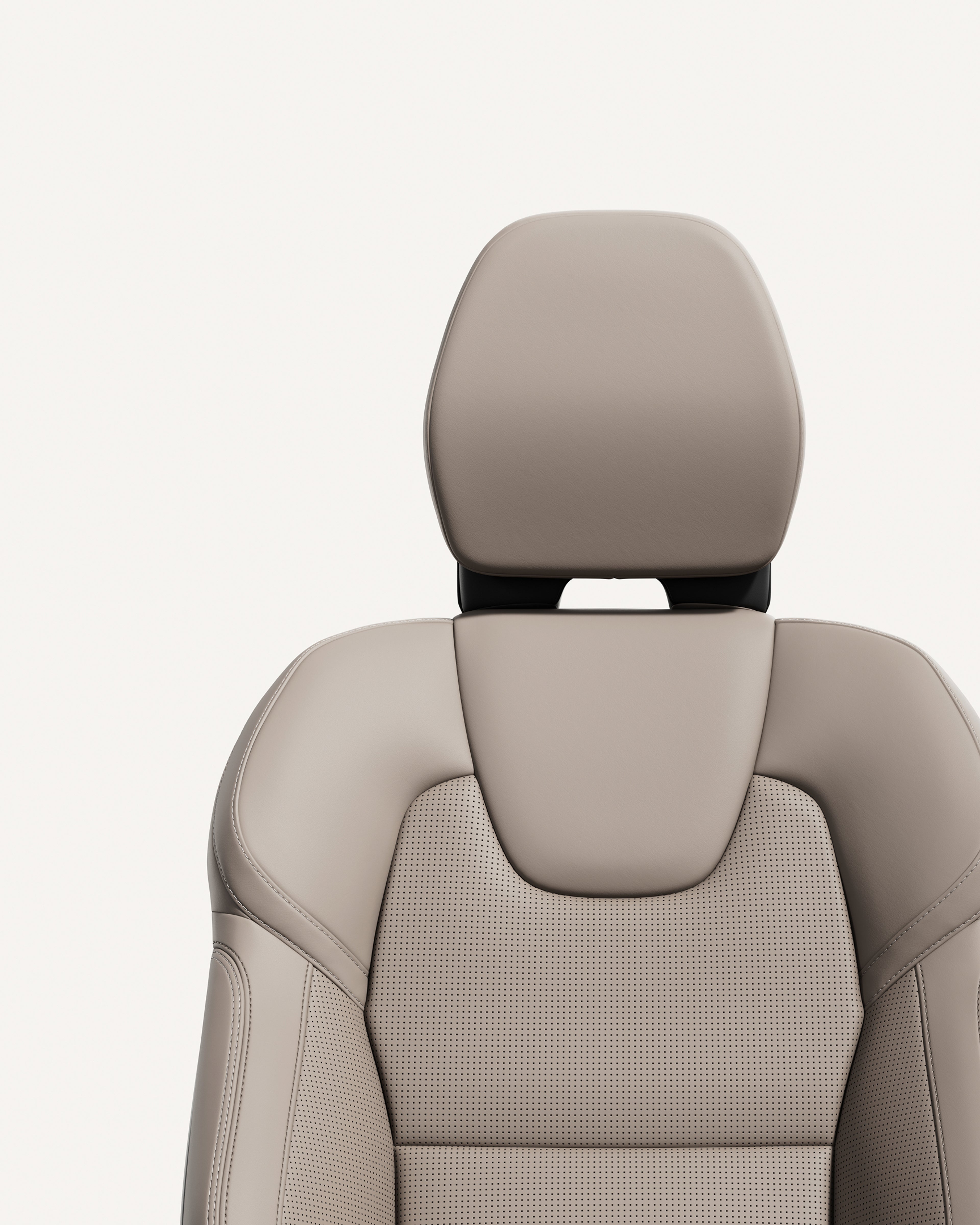 沃尔沃全新 S90 前排豆蔻色座椅软垫特写