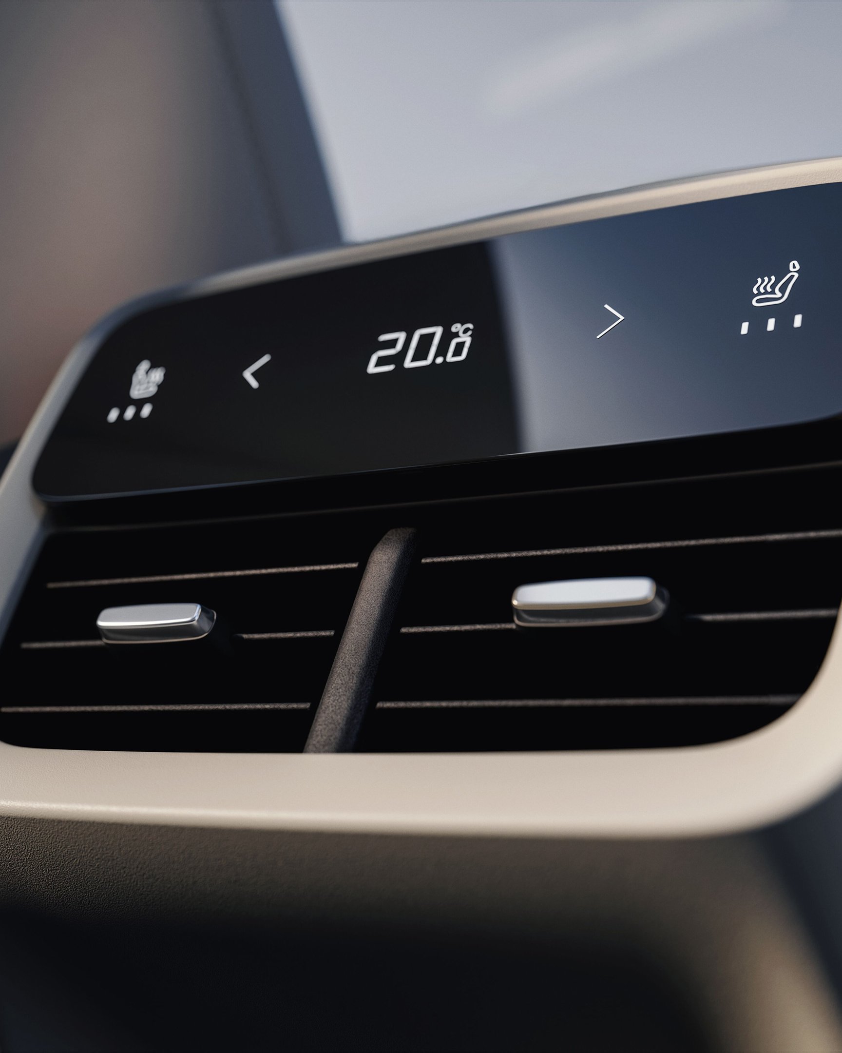 沃尔沃 XC70 空气通风系统的特写图。