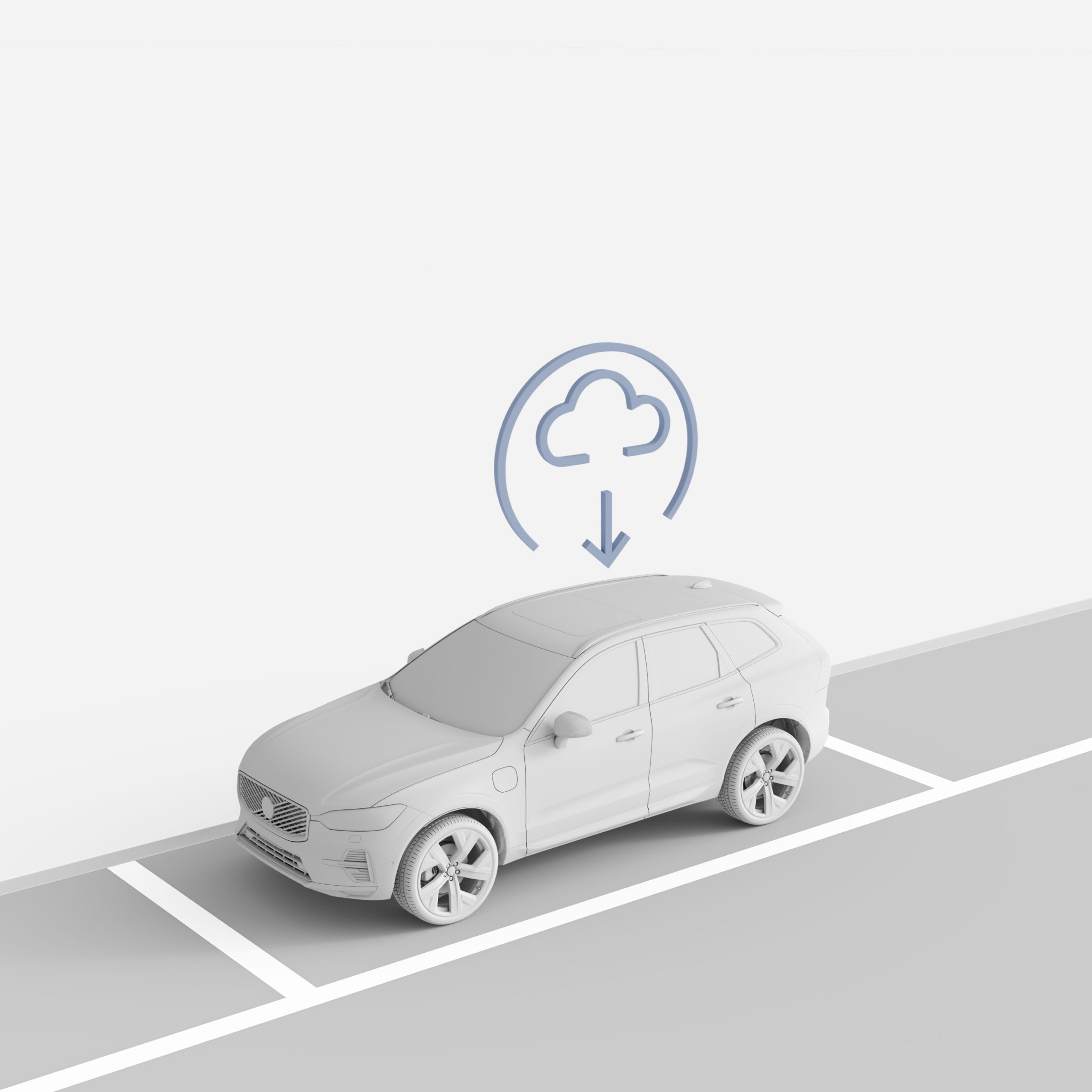 XC60 车载软件定期无线更新功能图示。