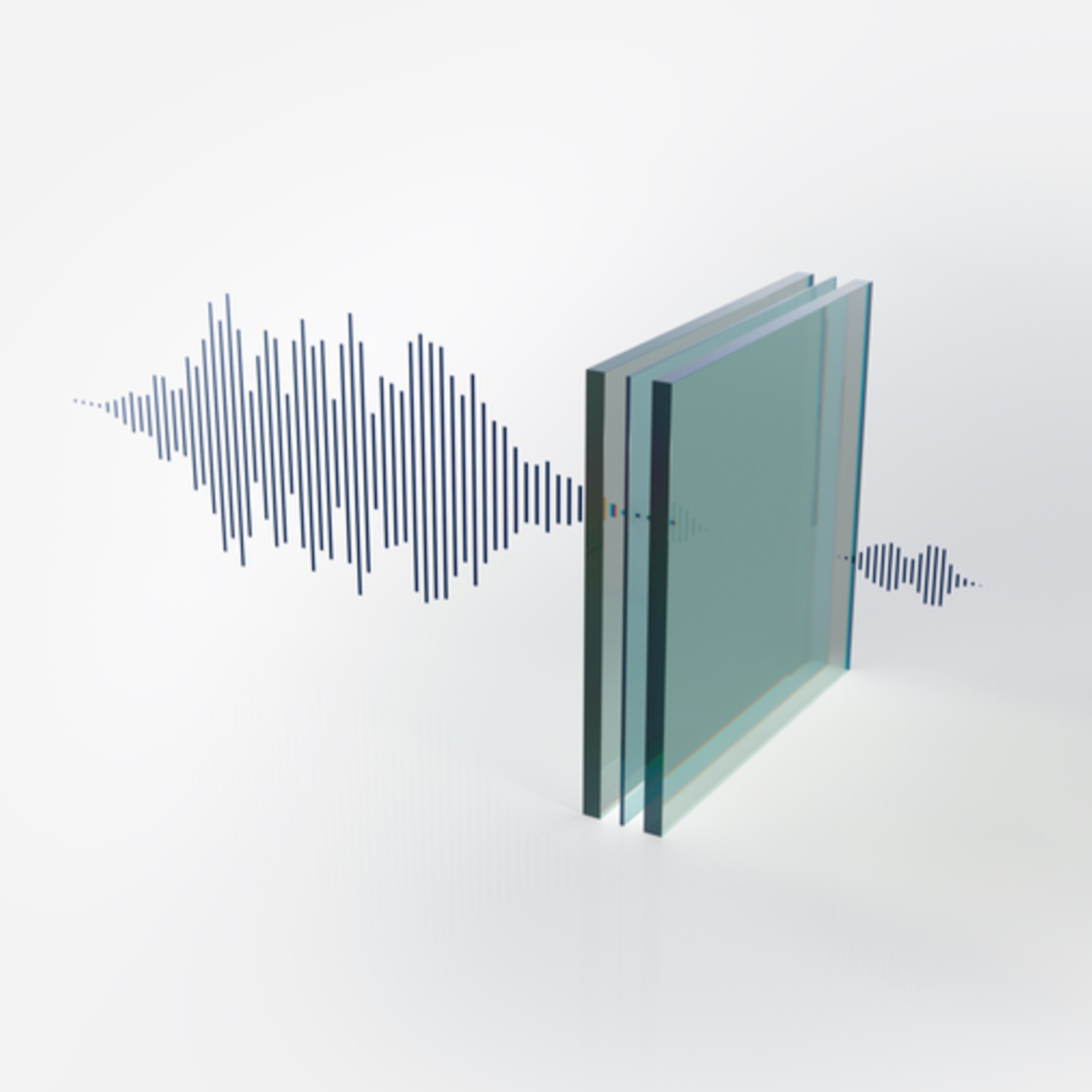 全新沃尔沃 S90 双层隔音玻璃车窗示意图