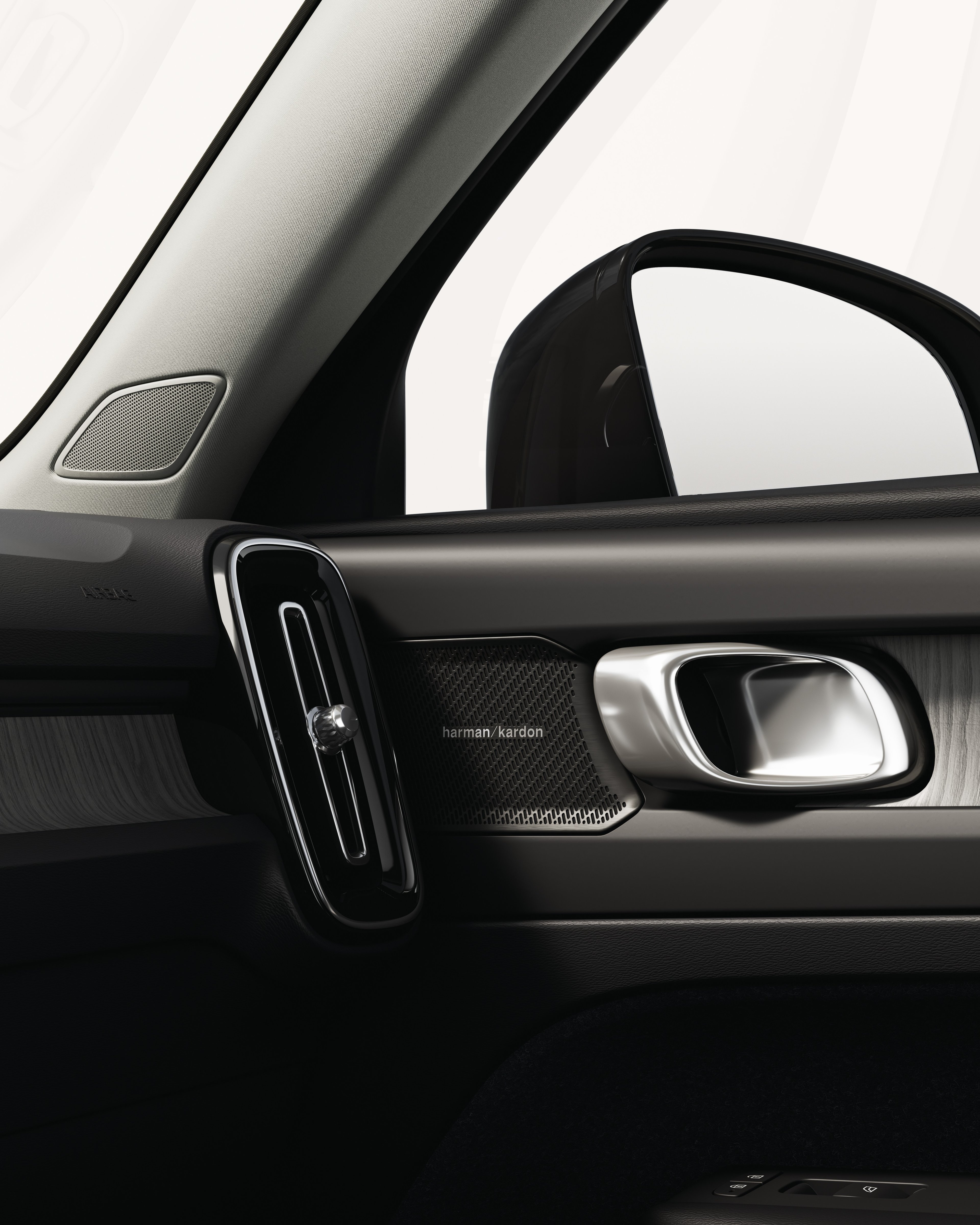 沃尔沃 XC40 Harmon Kardon® 尊贵级音响系统特写。