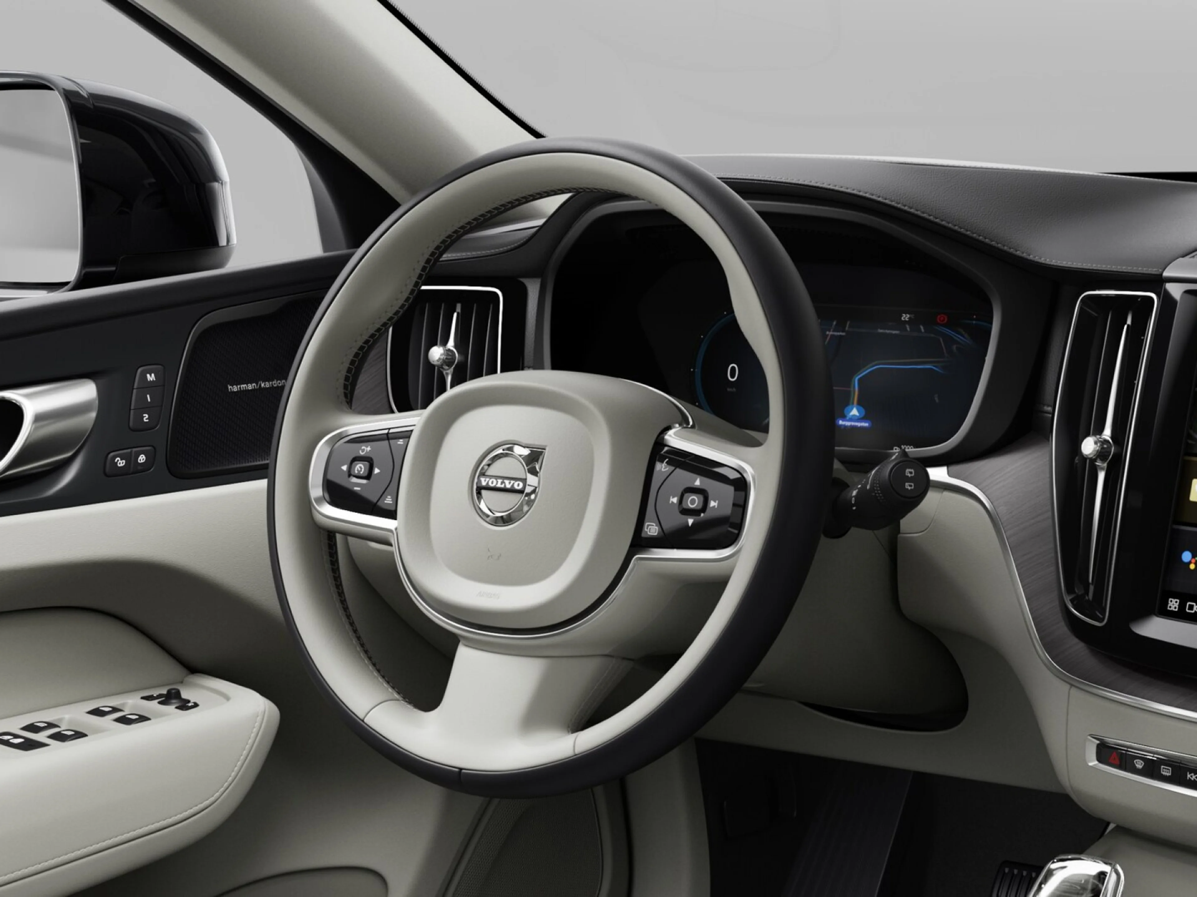 沃尔沃 XC60 的定制和加热方向盘图片。