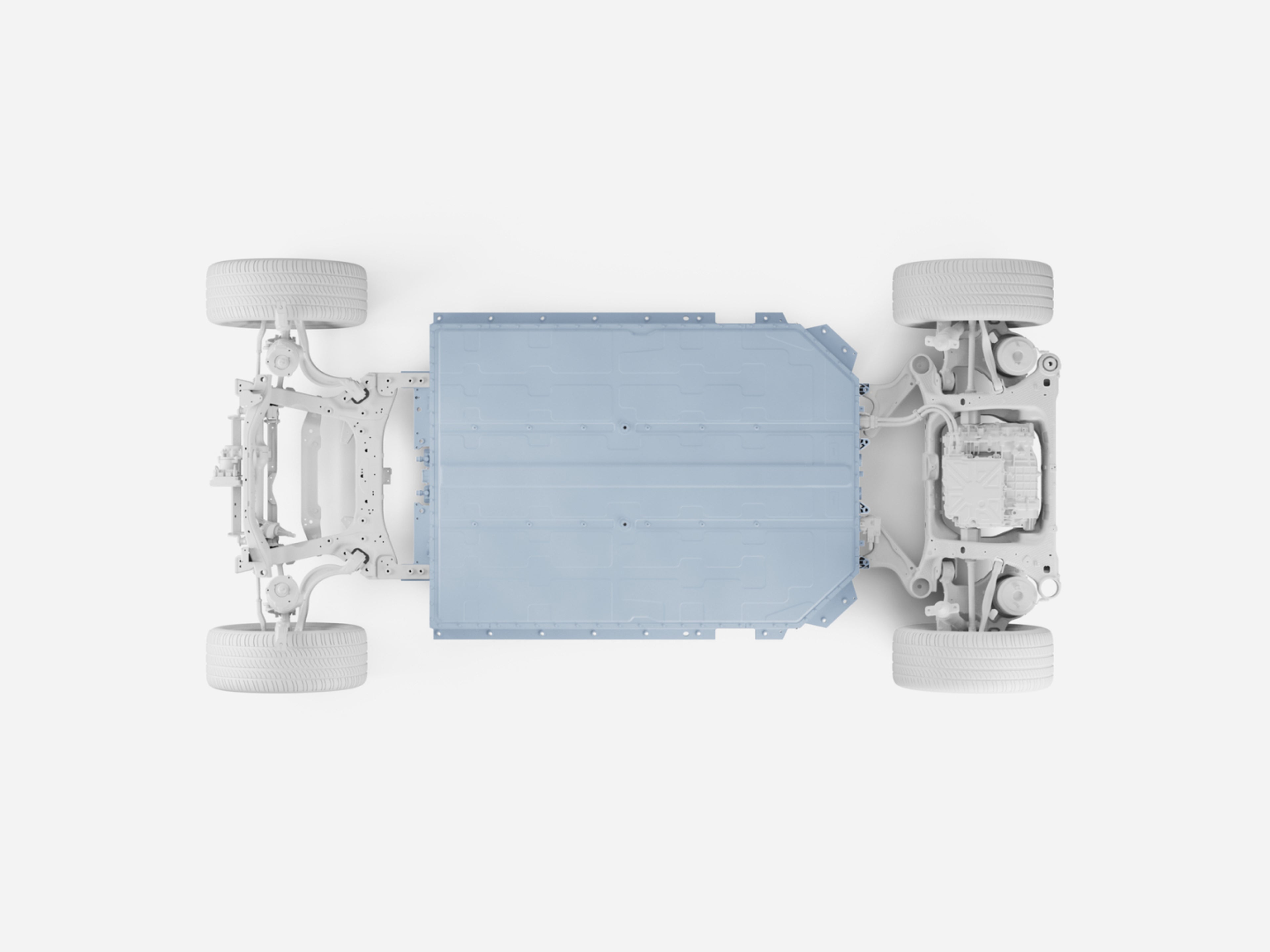 沃尔沃 EM90 结构设计图示,有效保护电池安全。