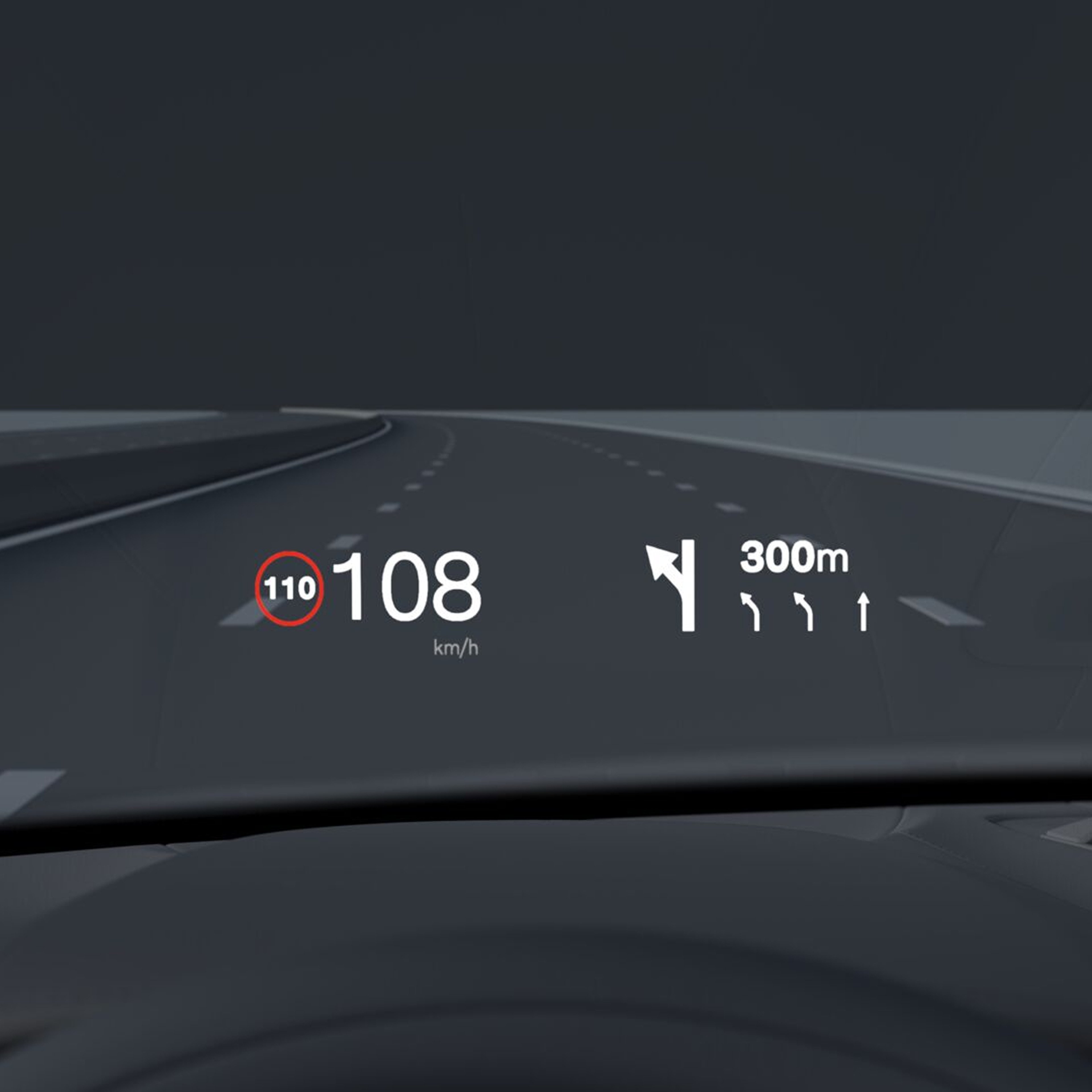 沃尔沃 V60 HUD 平视显示系统特写图