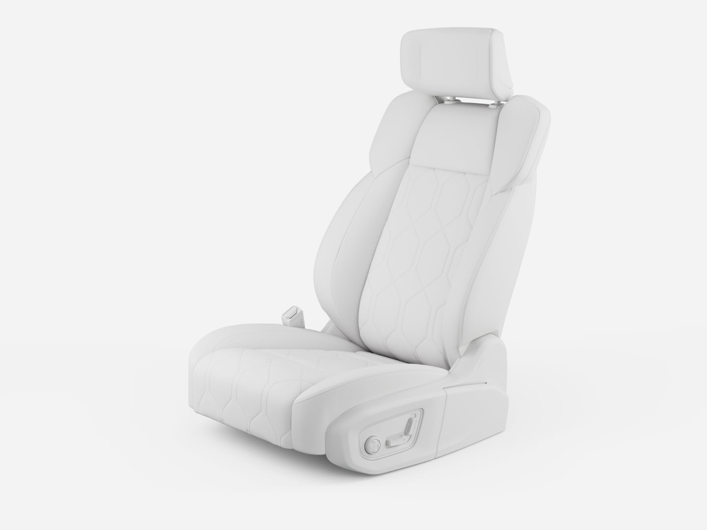沃尔沃 EM90 驾驶员座椅，配置高级舒享功能和电动调节开关图片。