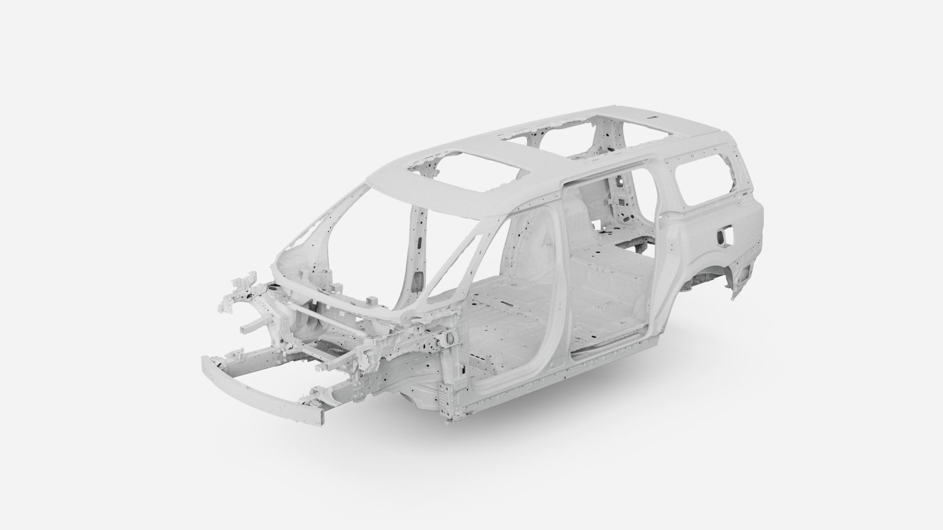 提升沃尔沃 EM90 安全性能的结构元件图示。